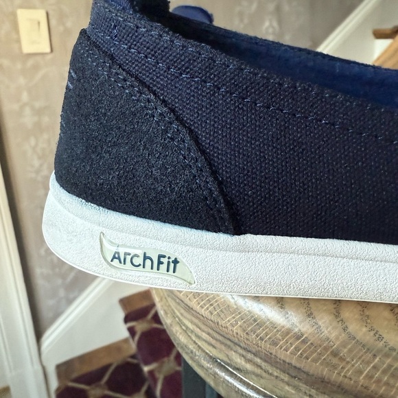 BOBS ladies arch fit slip on shoe navy excellent condition size 9 sketchers - Picture 4 of 14